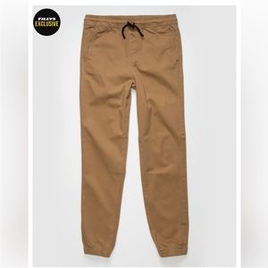 RSQ for Tilly's Tan Twill Drawstring Joggers
